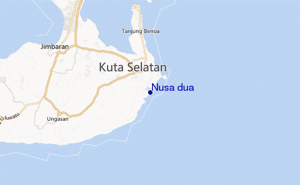mapa de localização de Nusa dua