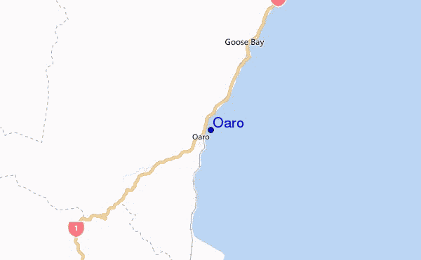 mapa de localização de Oaro