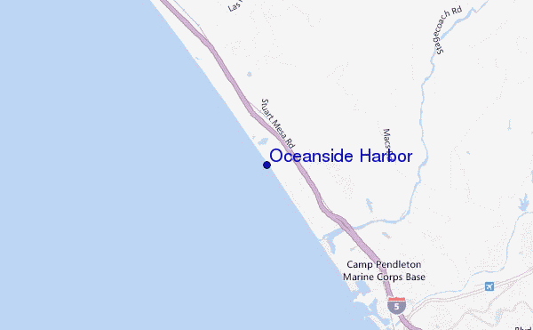 mapa de localização de Oceanside Harbor