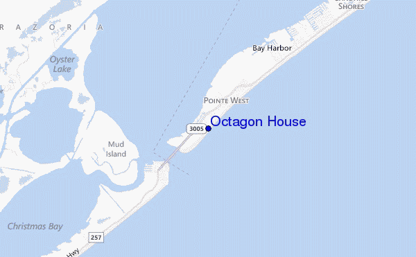 mapa de localização de Octagon House
