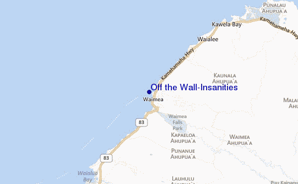 mapa de localização de Off the Wall/Insanities
