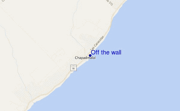 mapa de localização de Off the wall