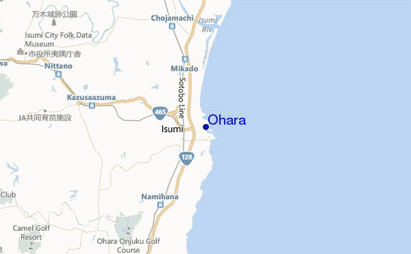 mapa de localização de Ohara
