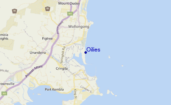 mapa de localização de Oilies