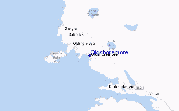 mapa de localização de Oldshoremore