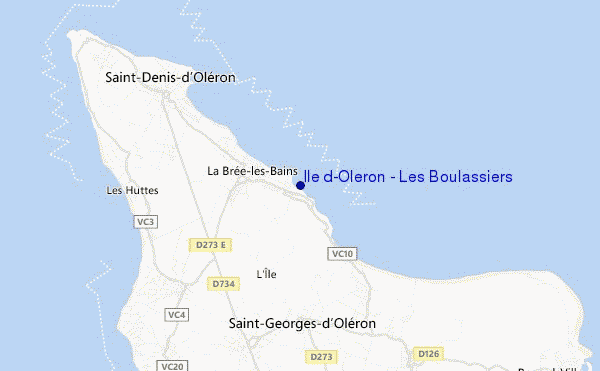 mapa de localização de Ile d'Oleron - Les Boulassiers