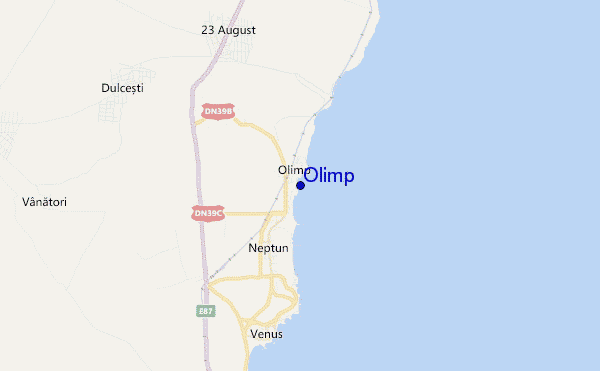 mapa de localização de Olimp
