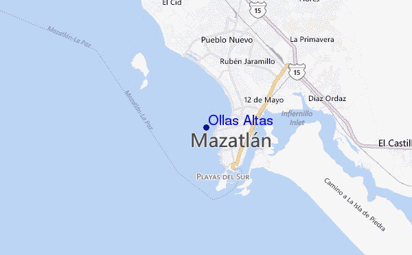 mapa de localização de Ollas Altas