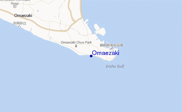 mapa de localização de Omaezaki