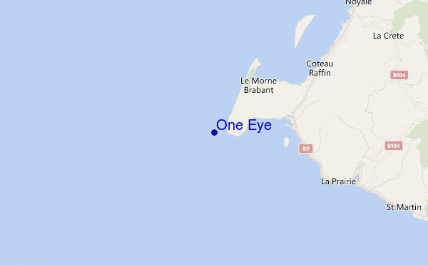mapa de localização de One Eye