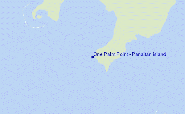 mapa de localização de One Palm Point - Panaitan island