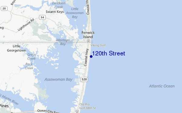 mapa de localização de 120th Street