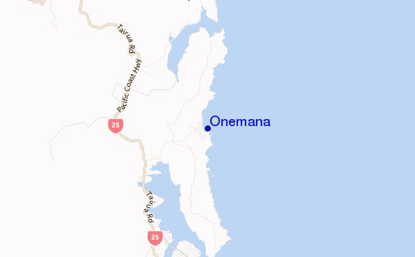 mapa de localização de Onemana