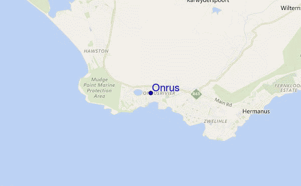 mapa de localização de Onrus