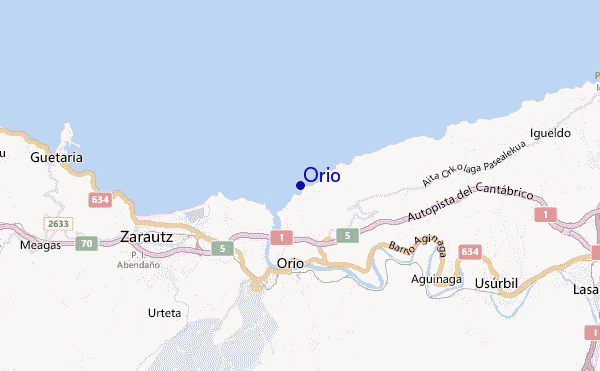 mapa de localização de Orio