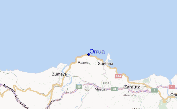 mapa de localização de Orrua