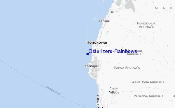 mapa de localização de Osterizers/Rainbows