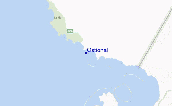 mapa de localização de Ostional