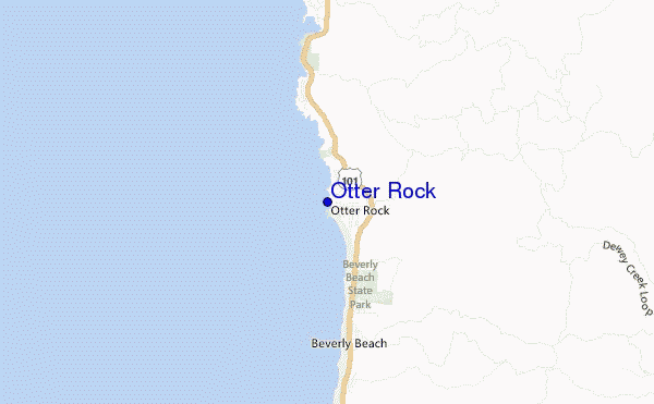 mapa de localização de Otter Rock