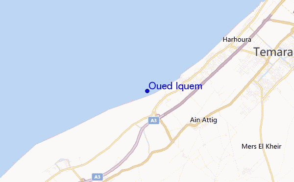 mapa de localização de Oued Iquem