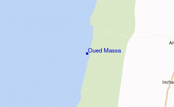 mapa de localização de Oued Massa
