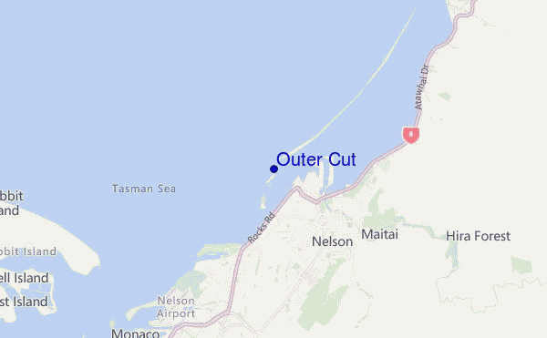 mapa de localização de Outer Cut