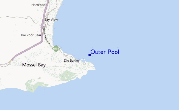 mapa de localização de Outer Pool