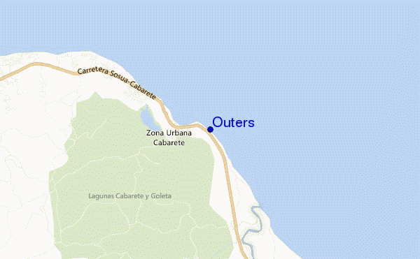 mapa de localização de Outers