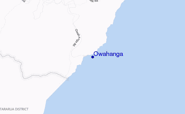 mapa de localização de Owahanga