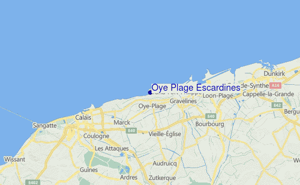Oye Plage Escardines Location Map