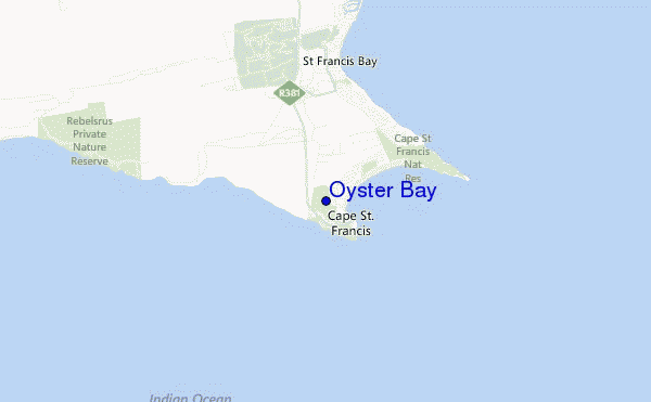 mapa de localização de Oyster Bay
