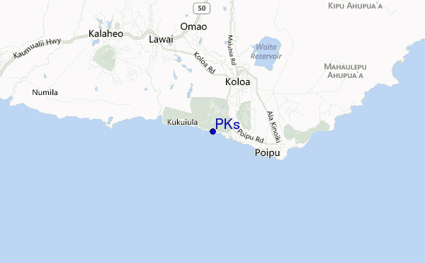 mapa de localização de PKs