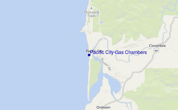 mapa de localização de Pacific City-Gas Chambers