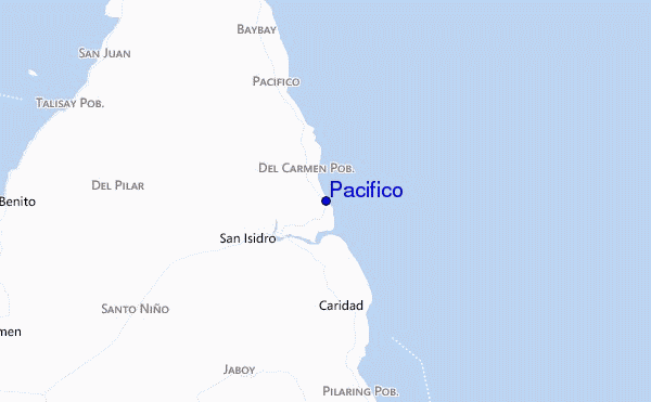 mapa de localização de Pacifico