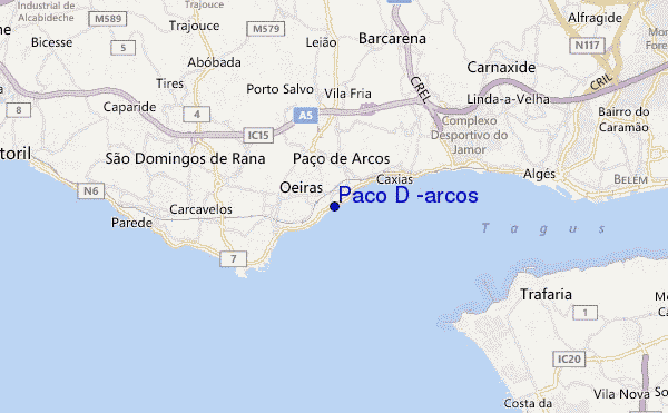 mapa de localização de Paco D 'arcos