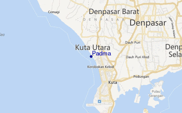 mapa de localização de Padma