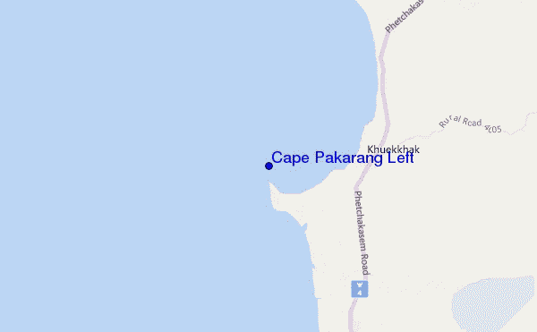 mapa de localização de Cape Pakarang Left