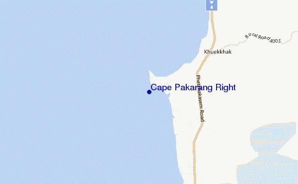 mapa de localização de Cape Pakarang Right