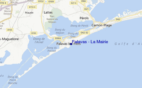 mapa de localização de Palavas - La Mairie