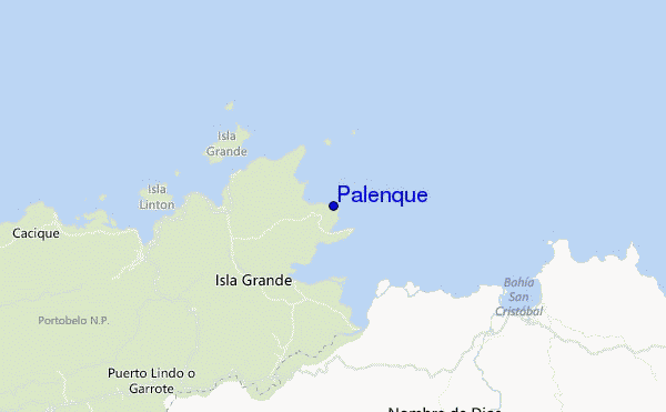mapa de localização de Palenque
