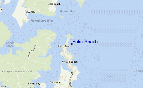 mapa de localização de Palm Beach