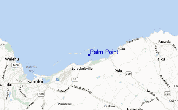 mapa de localização de Palm Point