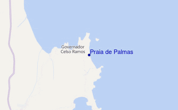 mapa de localização de Praia de Palmas