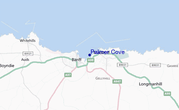 mapa de localização de Palmer Cove