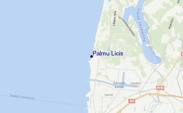 mapa de localização de Palmu Licis