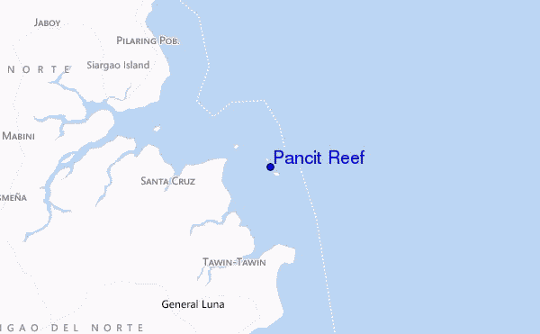 mapa de localização de Pancit Reef