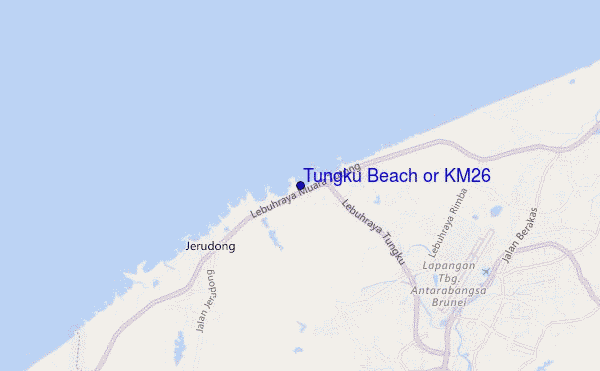mapa de localização de Tungku Beach or KM26
