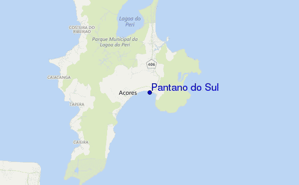 mapa de localização de Pantano do Sul