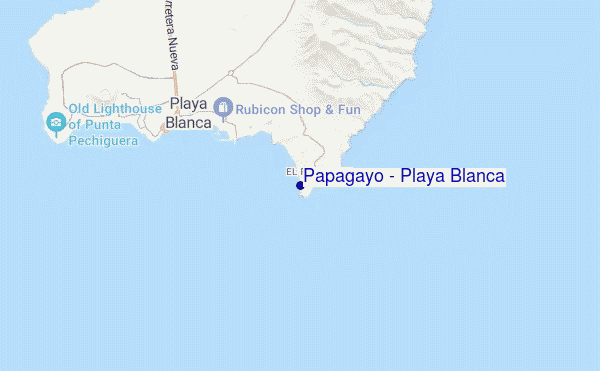 mapa de localização de Papagayo - Playa Blanca