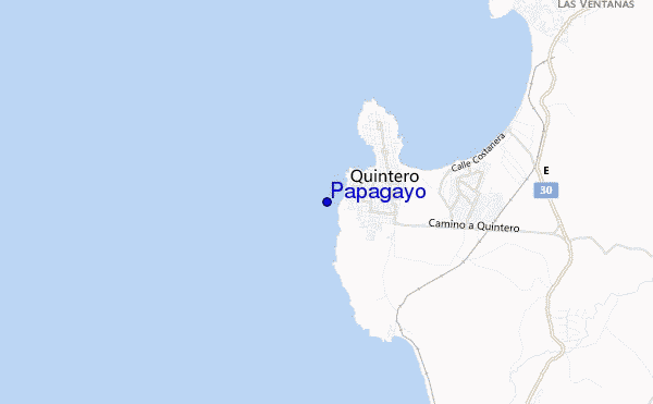 mapa de localização de Papagayo